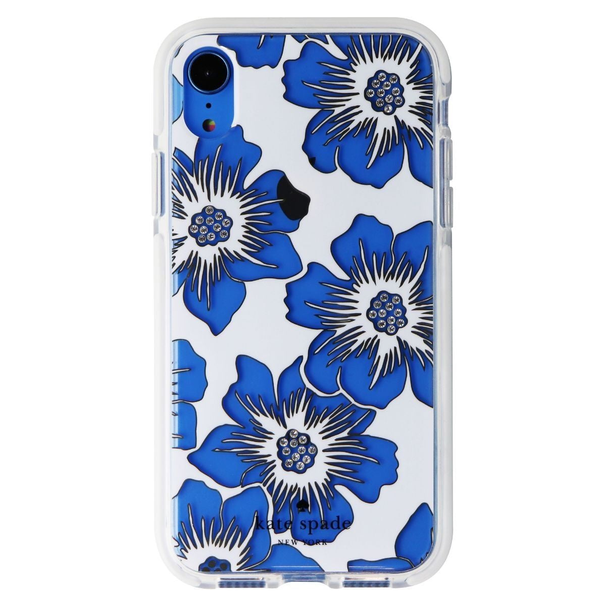 Kate Spade Defensive Hardshell Case for iPhone XR - Reverse Hollyhock/White Cell Phone - Cases, Covers & Skins Kate Spade - Simple Cell Bulk Wholesale Pricing - USA Seller