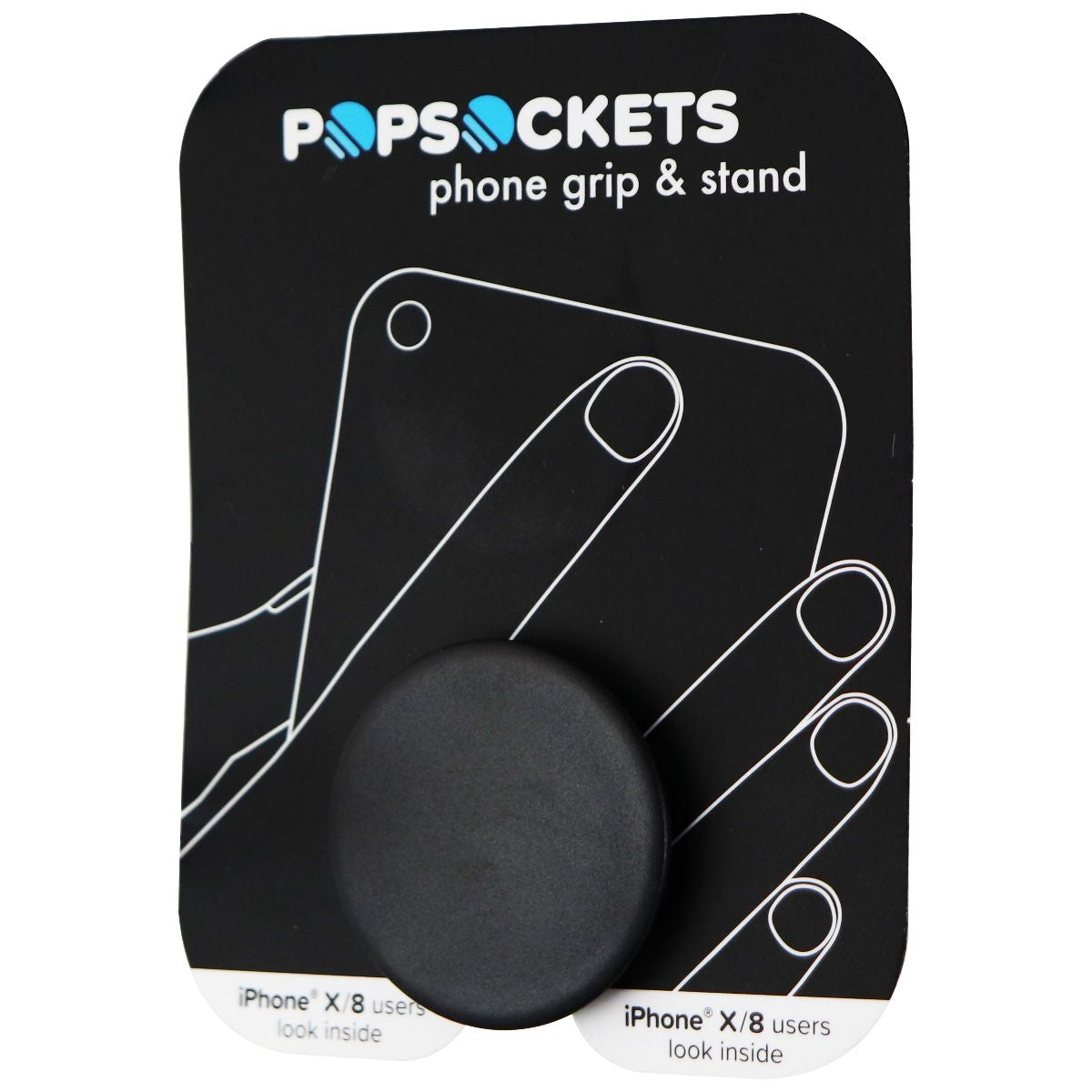 PopSockets Collapsible Grip & Stand for Phones and Tablets - Black Cell Phone - Mounts & Holders PopSockets - Simple Cell Bulk Wholesale Pricing - USA Seller