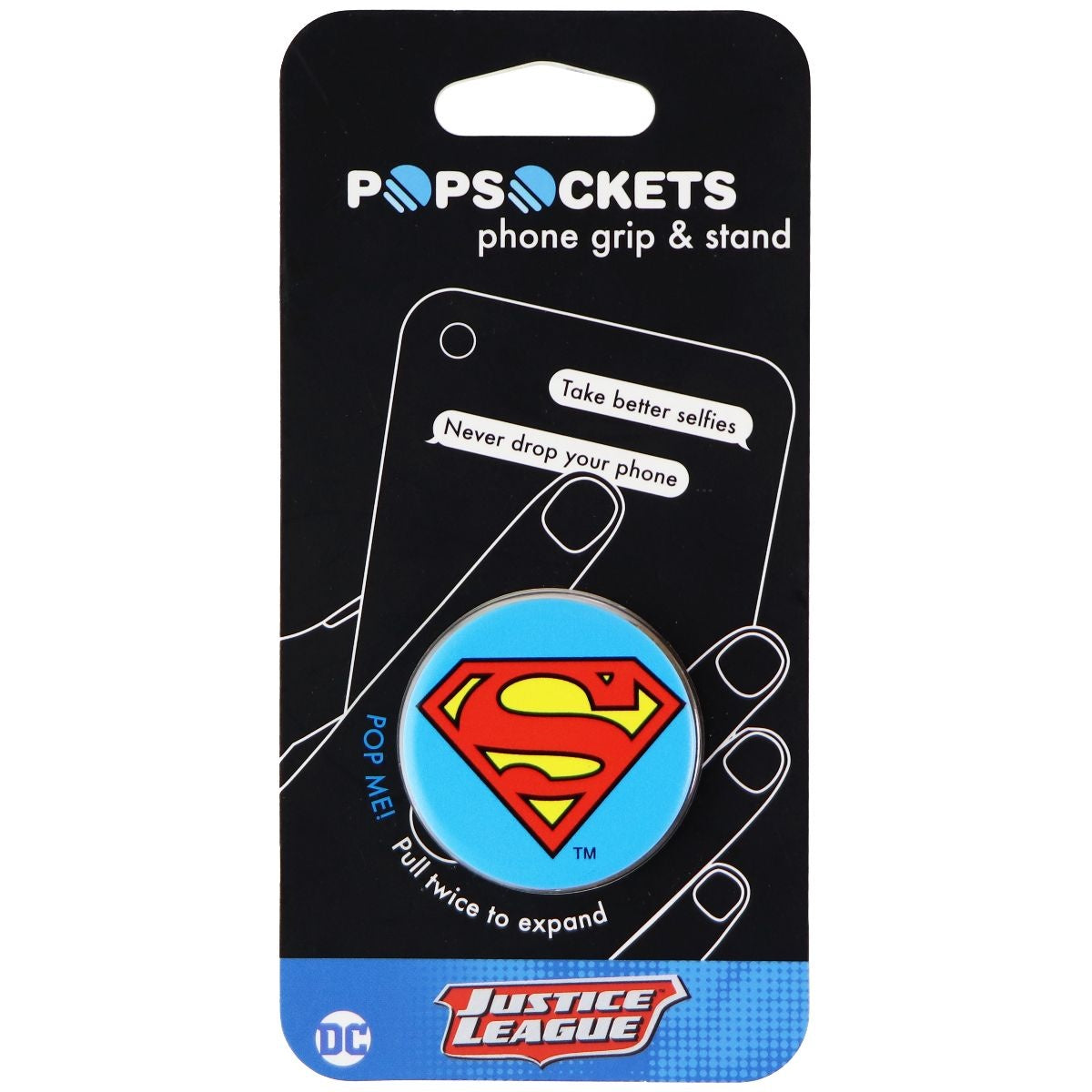 PopSockets Collapsible Grip & Stand for Phones & Tablets - Superman Icon 101578 Cell Phone - Mounts & Holders PopSockets - Simple Cell Bulk Wholesale Pricing - USA Seller