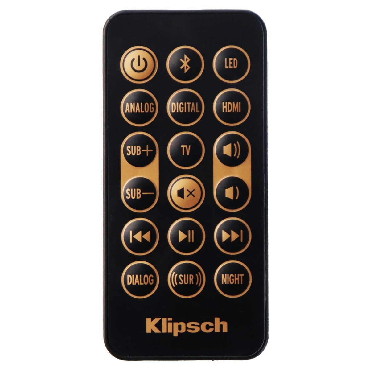 Klipsch Remote Control (XFQIX30G) for Select Klipsch Sound Systems - Black TV, Video & Audio Accessories - Remote Controls Klipsch - Simple Cell Bulk Wholesale Pricing - USA Seller