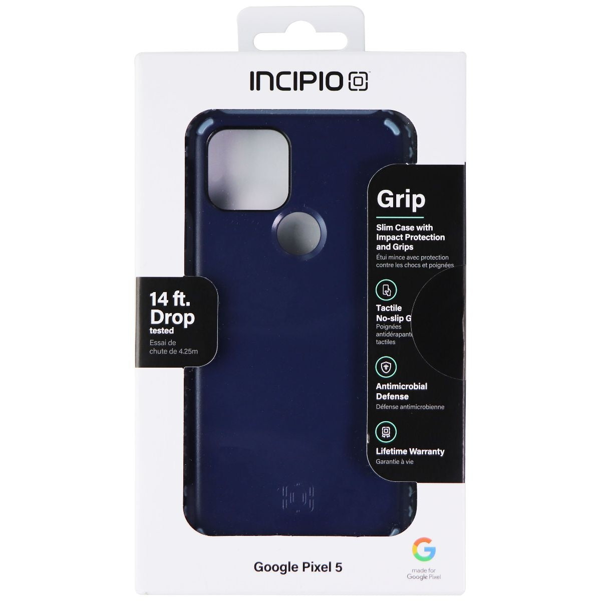 Incipio Grip Series Hard Case for Google Pixel 5 - Midnight Blue Cell Phone - Cases, Covers & Skins Incipio - Simple Cell Bulk Wholesale Pricing - USA Seller