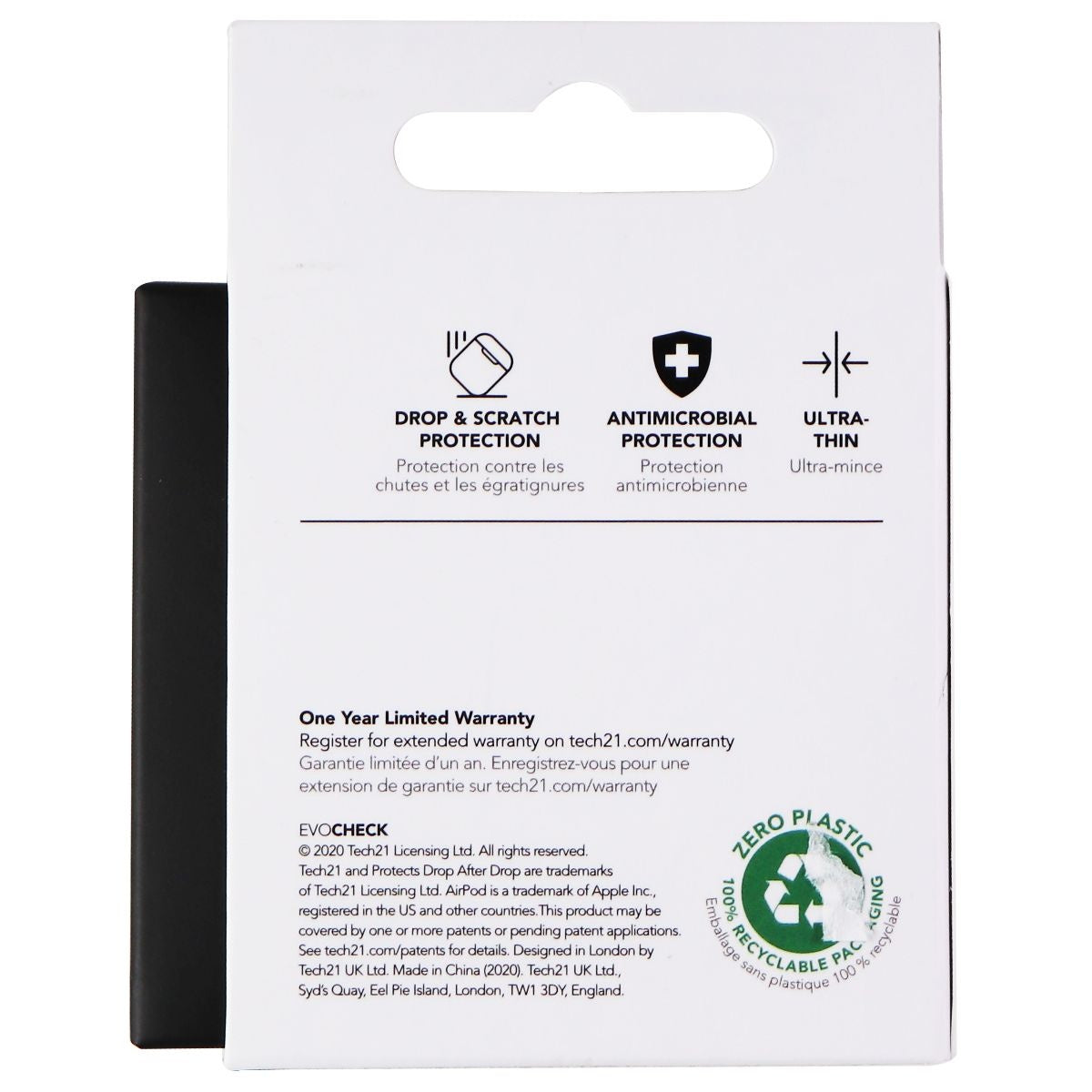 Tech21 Evo Check Series Case for Apple AirPods (1st & 2nd Gen) Cases - Black iPod, Audio Player Accessories - Cases, Covers & Skins Tech21 - Simple Cell Bulk Wholesale Pricing - USA Seller