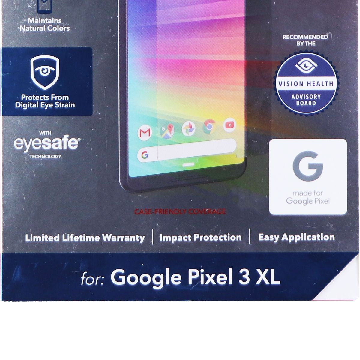 ZAGG Invisible Shield Glass+ VisionGuard for Google Pixel 3 XL - Clear Cell Phone - Screen Protectors Zagg - Simple Cell Bulk Wholesale Pricing - USA Seller