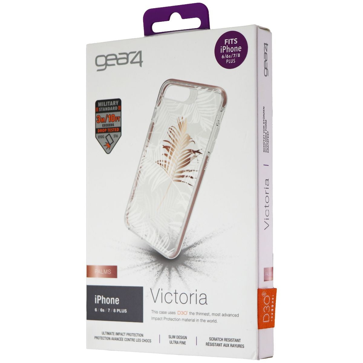 ZAGG Victoria Phone Case for iPhone 6+ / 7+ / 8+ - Clear / Palms Cell Phone - Cases, Covers & Skins Zagg - Simple Cell Bulk Wholesale Pricing - USA Seller