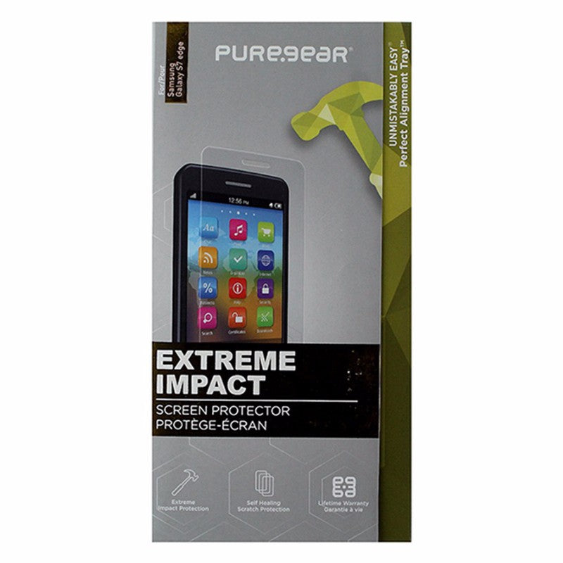 PureGear Extreme Impact Screen Protector for Samsung Galaxy S7 Edge - Clear Cell Phone - Screen Protectors PureGear - Simple Cell Bulk Wholesale Pricing - USA Seller