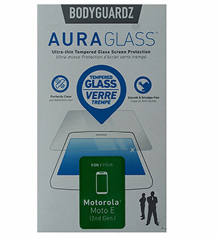BodyGuardz AuraGlass Tempered Glass Screen Protector for Moto E 2nd Gen - Clear Cell Phone - Screen Protectors BODYGUARDZ - Simple Cell Bulk Wholesale Pricing - USA Seller