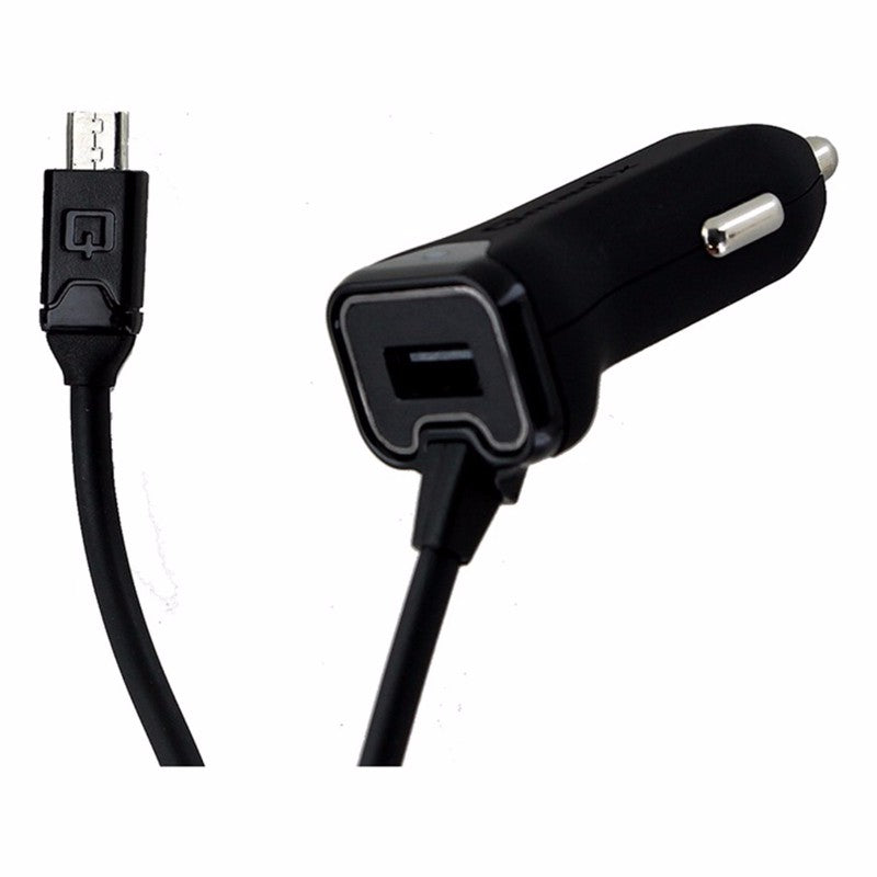 Qmadix Universal 3.4 Amp Micro USB Car Charger with Extra USB Port - Black Cell Phone - Chargers & Cradles Qmadix - Simple Cell Bulk Wholesale Pricing - USA Seller