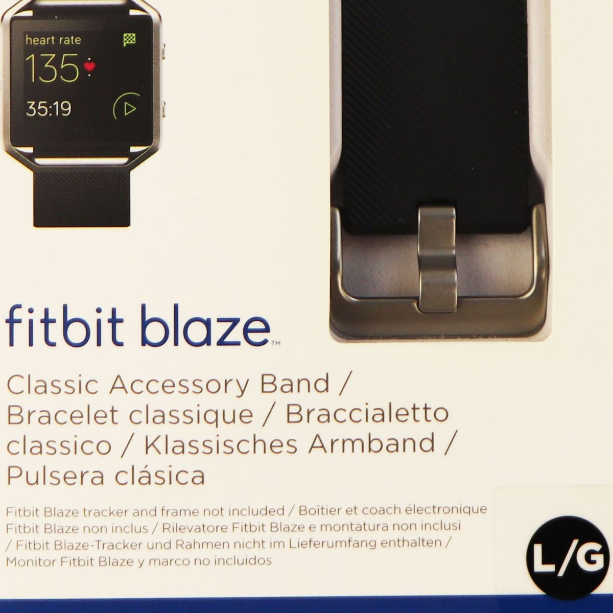 Fitbit Blaze Classic Accessory Band - Black / Large (FB159ABBKL) Fitness Technology - Activity Trackers Fitbit - Simple Cell Bulk Wholesale Pricing - USA Seller