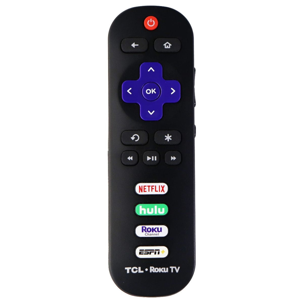 TCL Remote (RC280-ESPN) for Select TCL TVs (Netflix/Hulu/Channel/ESPN) - Black TV, Video & Audio Accessories - Remote Controls TCL - Simple Cell Bulk Wholesale Pricing - USA Seller