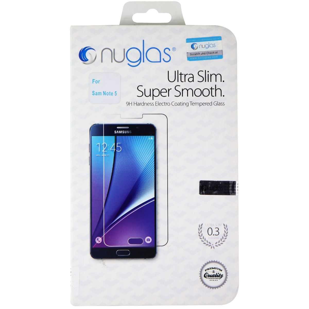 NuGlas Ultra Slim Tempered Glass for Samsung Galaxy Note5 - Clear Cell Phone - Screen Protectors Nuglas - Simple Cell Bulk Wholesale Pricing - USA Seller