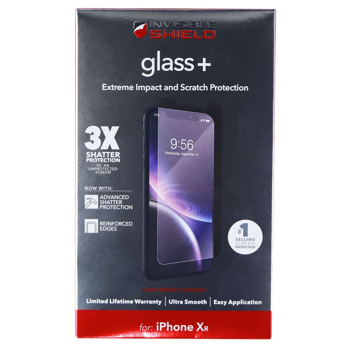 ZAGG InvisibleShield Glass+ Screen Protector for Apple iPhone XR  Simple  Cell Bulk