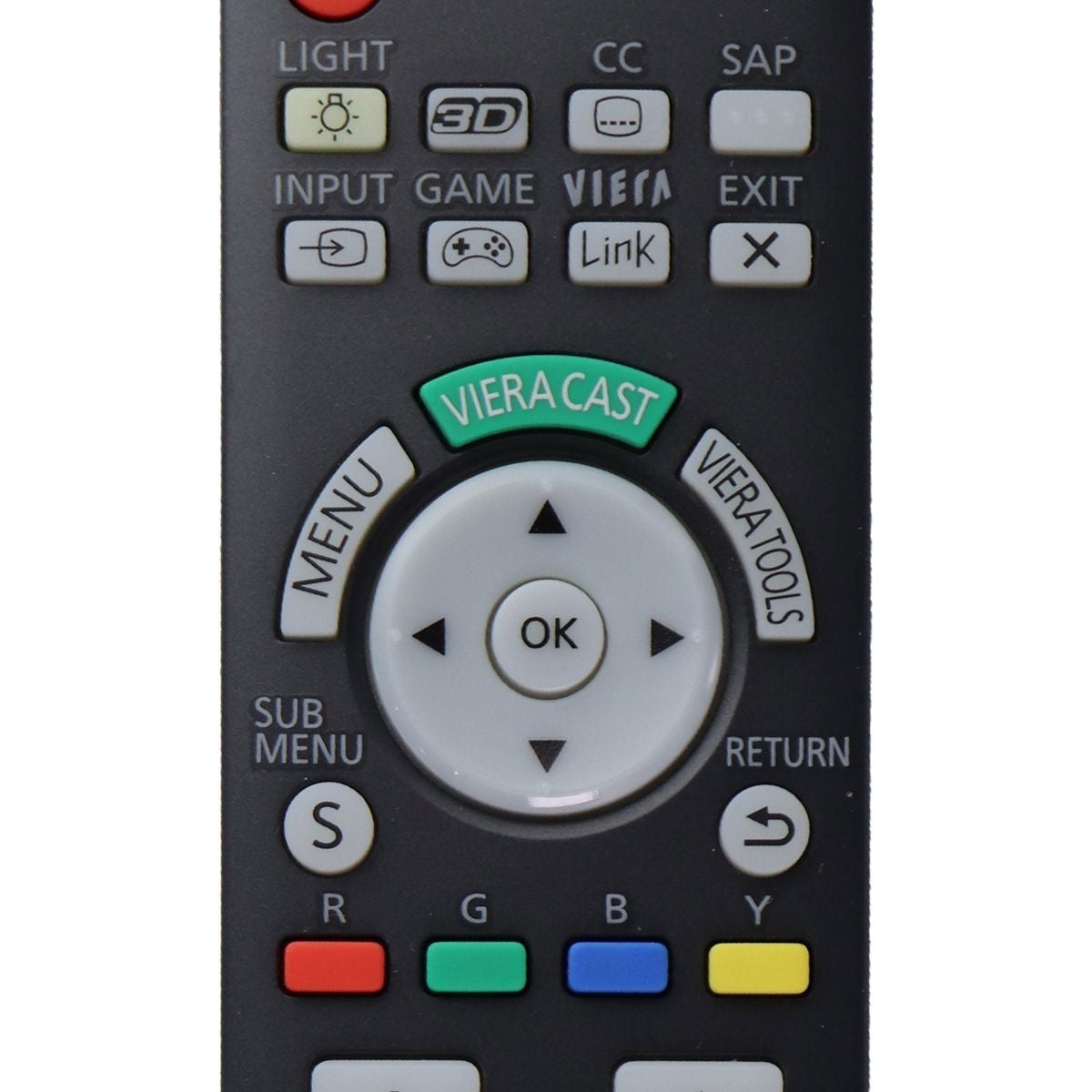 Panasonic TV Remote Control - Black (N2QAYB000571) TV, Video & Audio Accessories - Remote Controls Panasonic - Simple Cell Bulk Wholesale Pricing - USA Seller