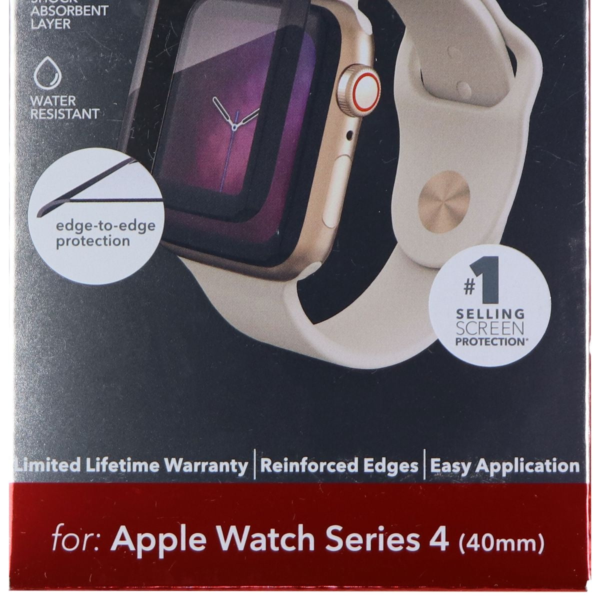 ZAGG Glass Curve Elite Screen Protector for Apple Watch Series 4 (40mm) Smart Watch Accessories - Screen Protectors Zagg - Simple Cell Bulk Wholesale Pricing - USA Seller