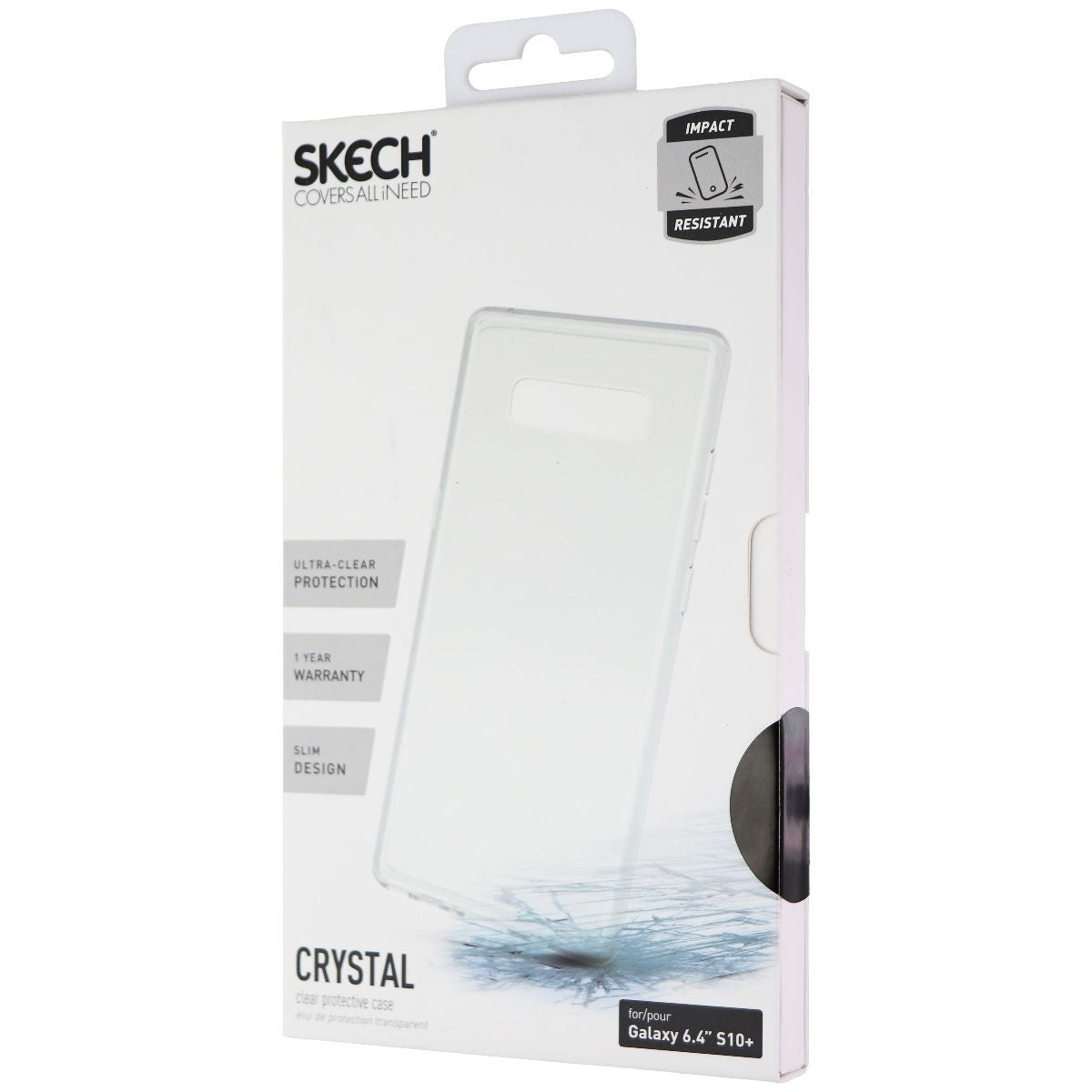 Skech (SK64-CRY-CLR) Transparent Case for Galaxy S10+ - Clear Cell Phone - Cases, Covers & Skins Skech - Simple Cell Bulk Wholesale Pricing - USA Seller