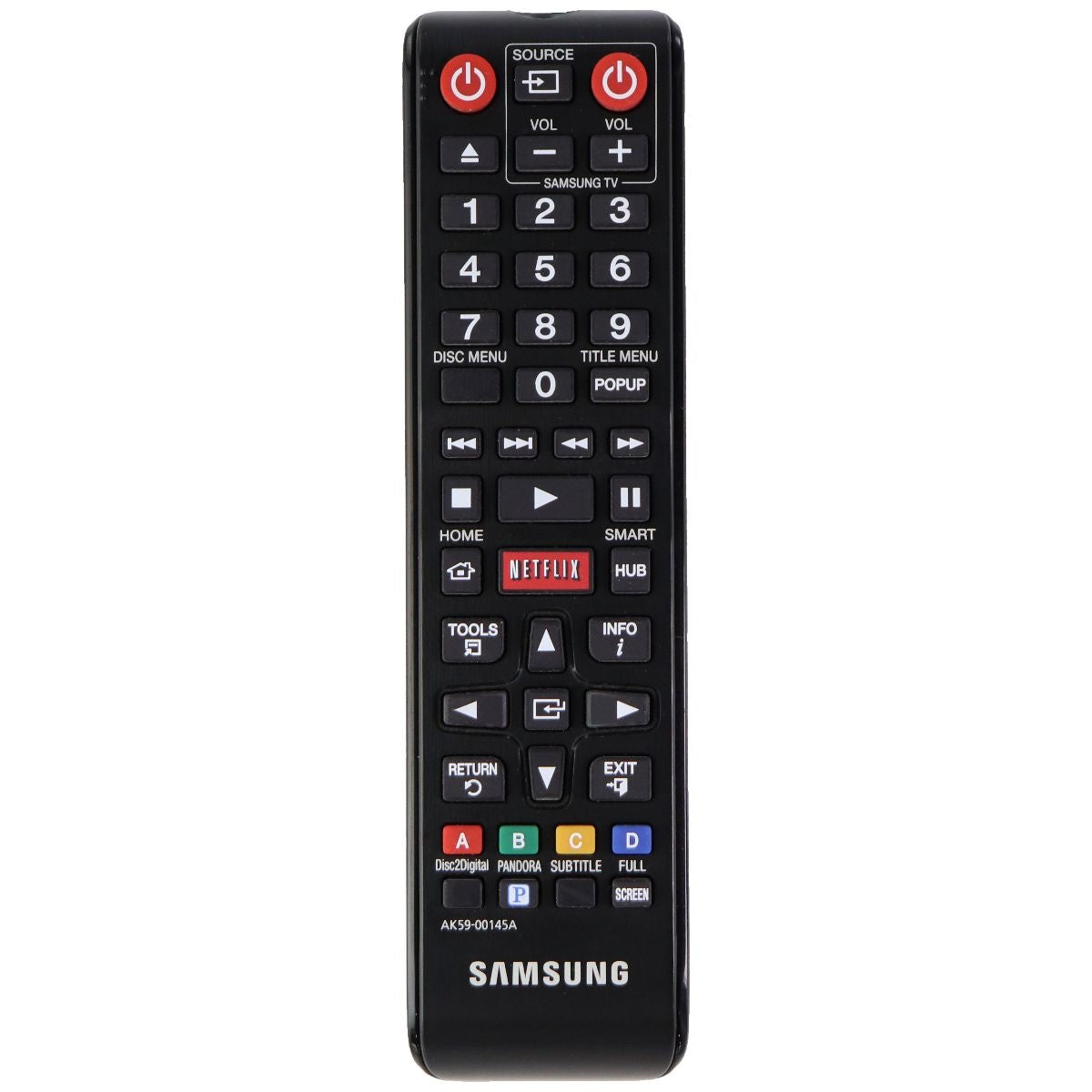 Samsung Remote Control (AK59-00145A) for Select Samsung Bluray Players - Black TV, Video & Audio Accessories - Remote Controls Samsung - Simple Cell Bulk Wholesale Pricing - USA Seller