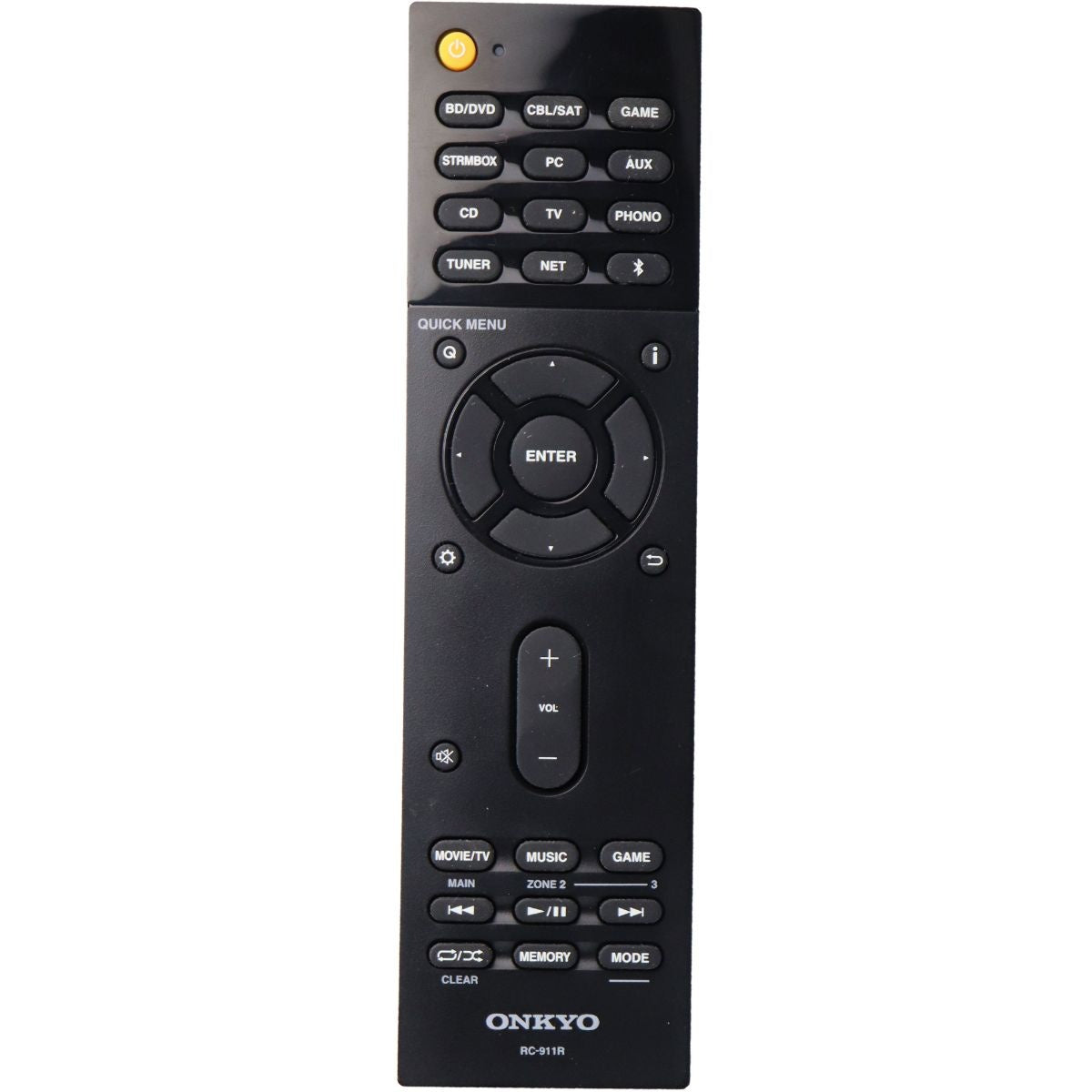 Onkyo Remote Control (RC-911R) for Select Onkyo Devices - Black TV, Video & Audio Accessories - Remote Controls Onkyo - Simple Cell Bulk Wholesale Pricing - USA Seller
