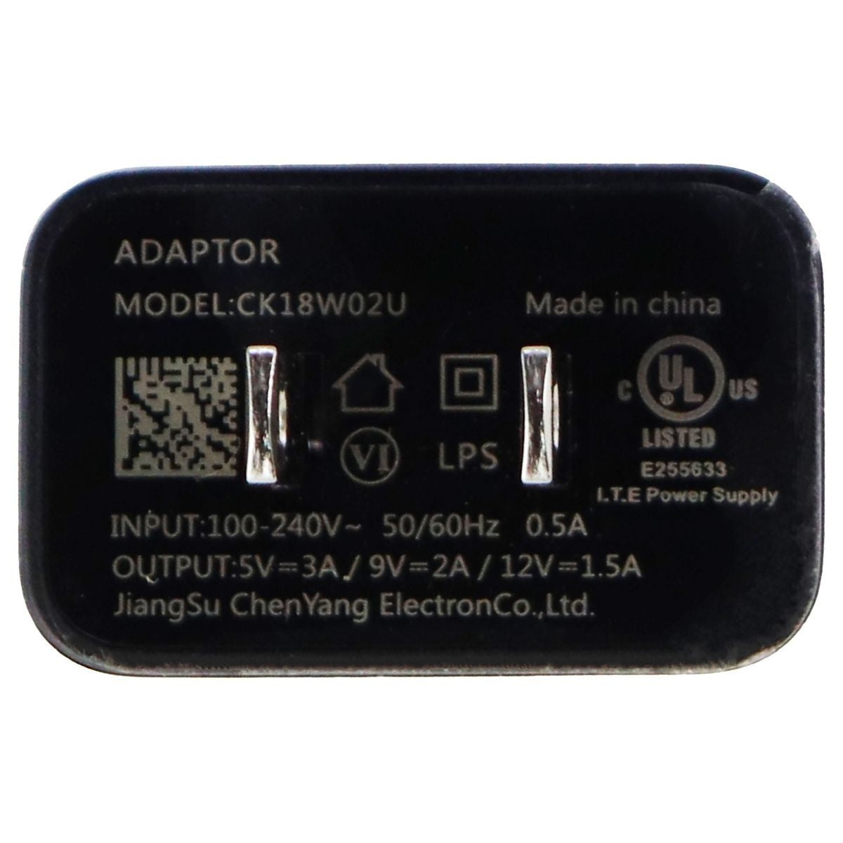 Adaptive Single USB Wall Charger / Power Adapter - Black (CK18W02U) Cell Phone - Chargers & Cradles Unbranded - Simple Cell Bulk Wholesale Pricing - USA Seller