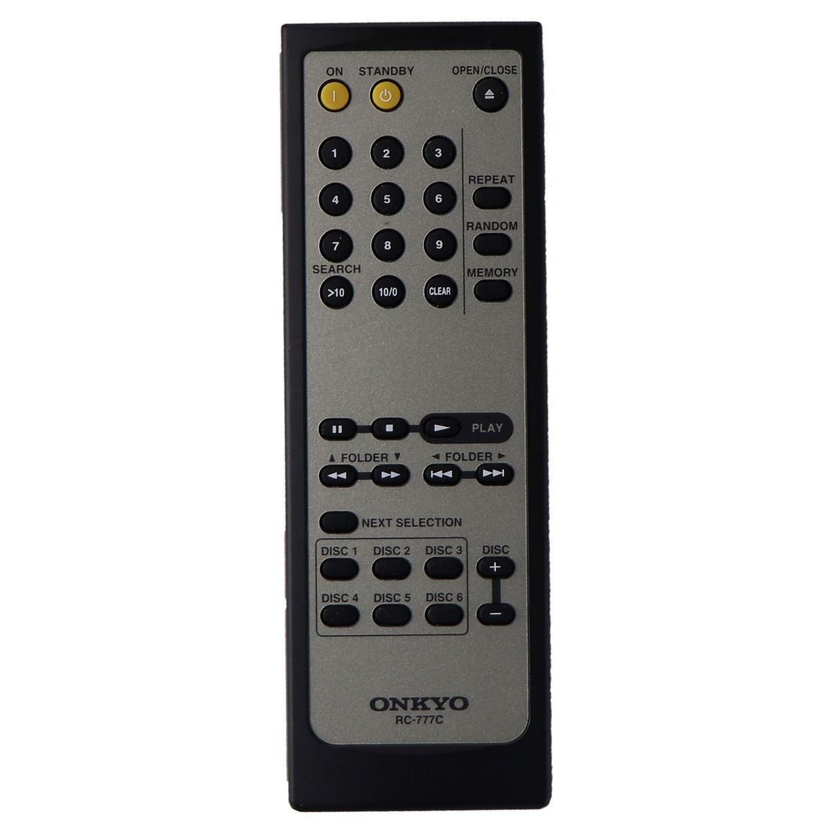 Onkyo Remote Control (RC-777C) for Onkyo DX-C390 CD Player - Gray / Black TV, Video & Audio Accessories - Remote Controls Onkyo - Simple Cell Bulk Wholesale Pricing - USA Seller