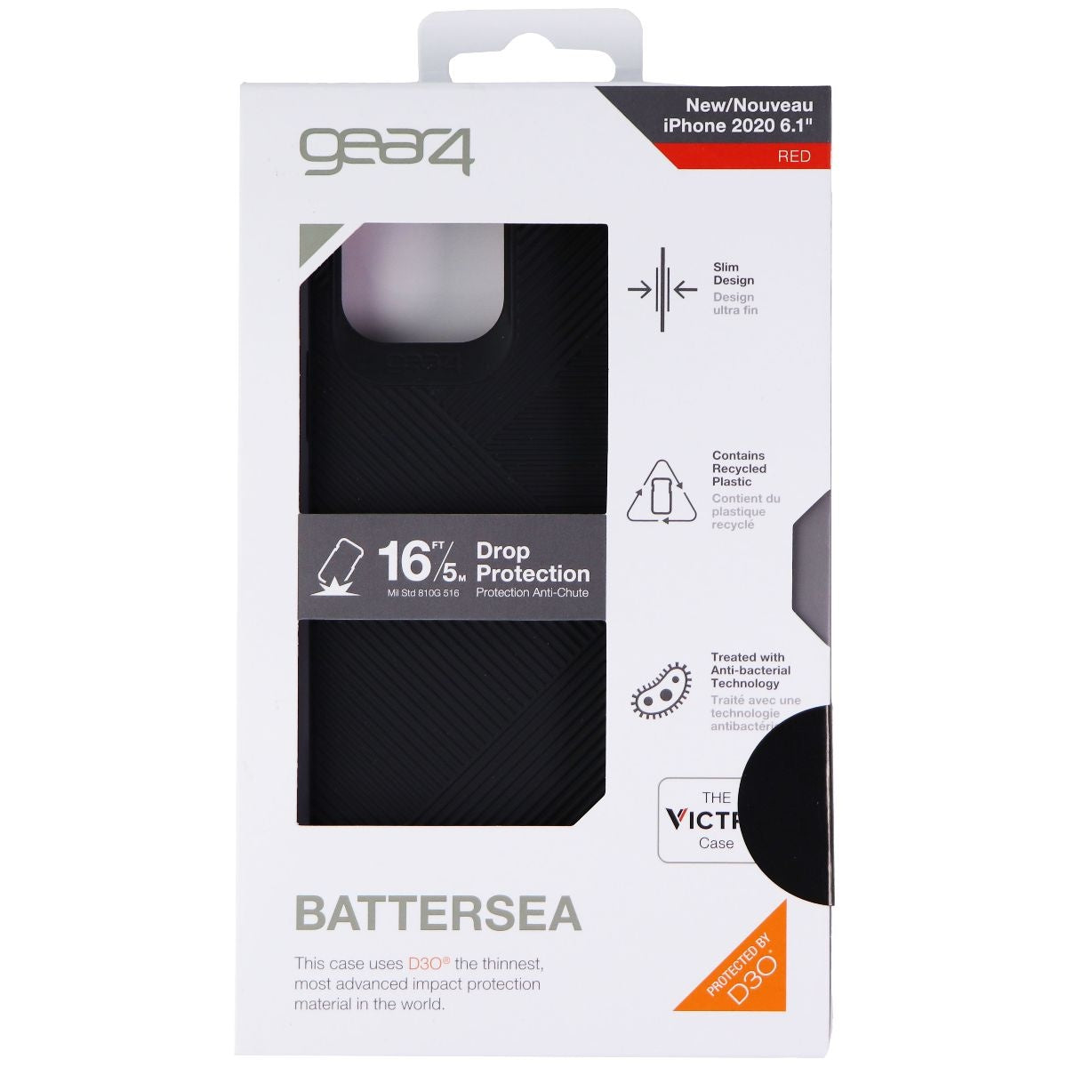 ZAGG Battersea Victra Series Case for Apple iPhone 12 Pro/iPhone 12 - Black/Red Cell Phone - Cases, Covers & Skins Zagg - Simple Cell Bulk Wholesale Pricing - USA Seller