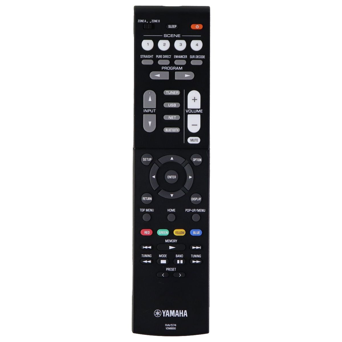 Yamaha Remote Control (RAV574 / VDM8690) for the Yamaha RX-V4A (2020) - Black TV, Video & Audio Accessories - Remote Controls Yamaha - Simple Cell Bulk Wholesale Pricing - USA Seller