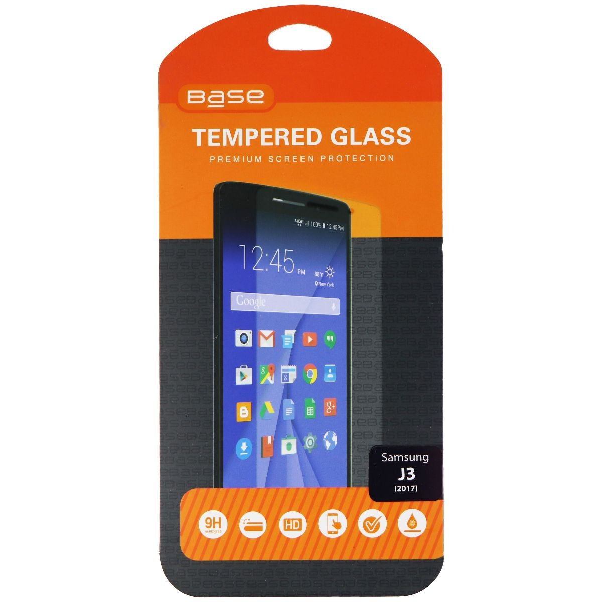 Base Tempered Glass Premium Screen Protector for Samsung Galaxy J3 2017 - Clear Cell Phone - Screen Protectors Base - Simple Cell Bulk Wholesale Pricing - USA Seller