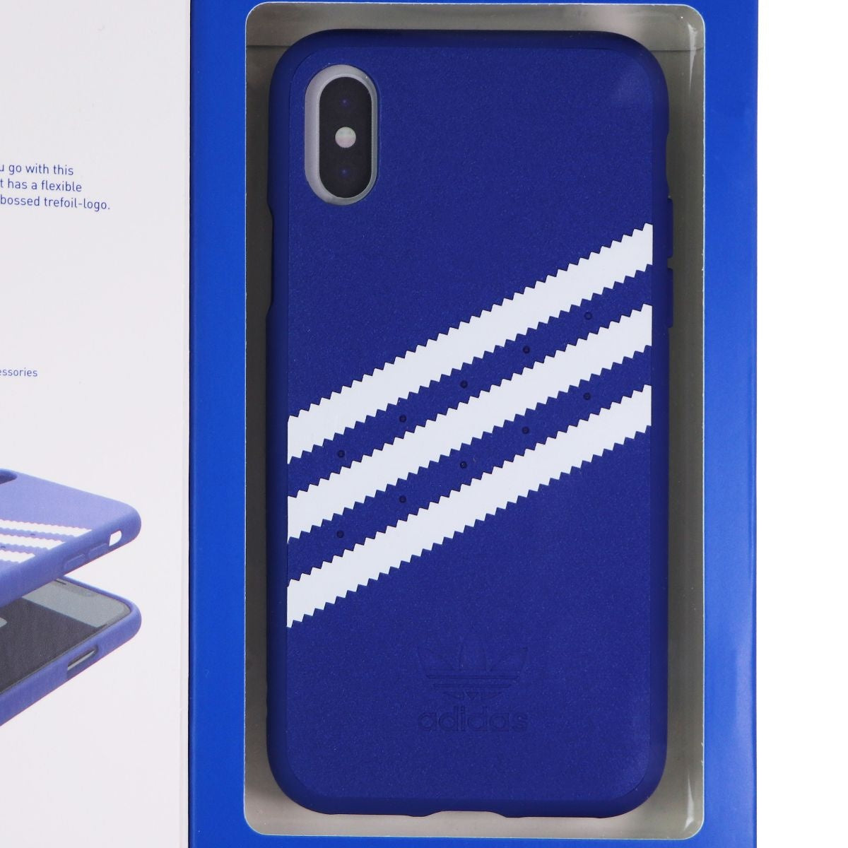 Adidas 3-Stripe Snap Case for Apple iPhone Xs and iPhone X - Blue and White Cell Phone - Cases, Covers & Skins Adidas - Simple Cell Bulk Wholesale Pricing - USA Seller