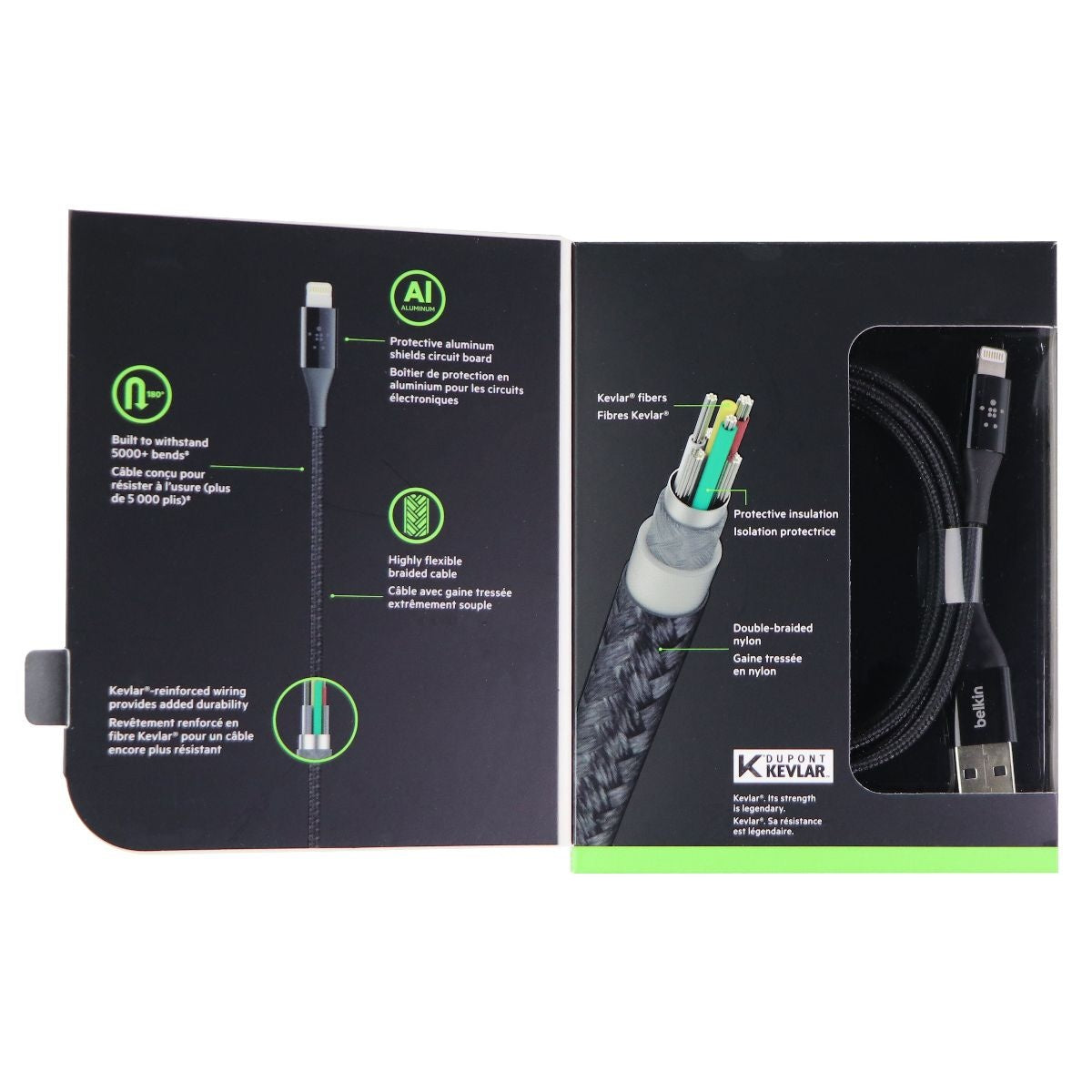 Belkin ( F8J207bt04 - BLK ) 4Ft Charge & Sync Cable for iPhones - Black Cell Phone - Cables & Adapters Belkin - Simple Cell Bulk Wholesale Pricing - USA Seller