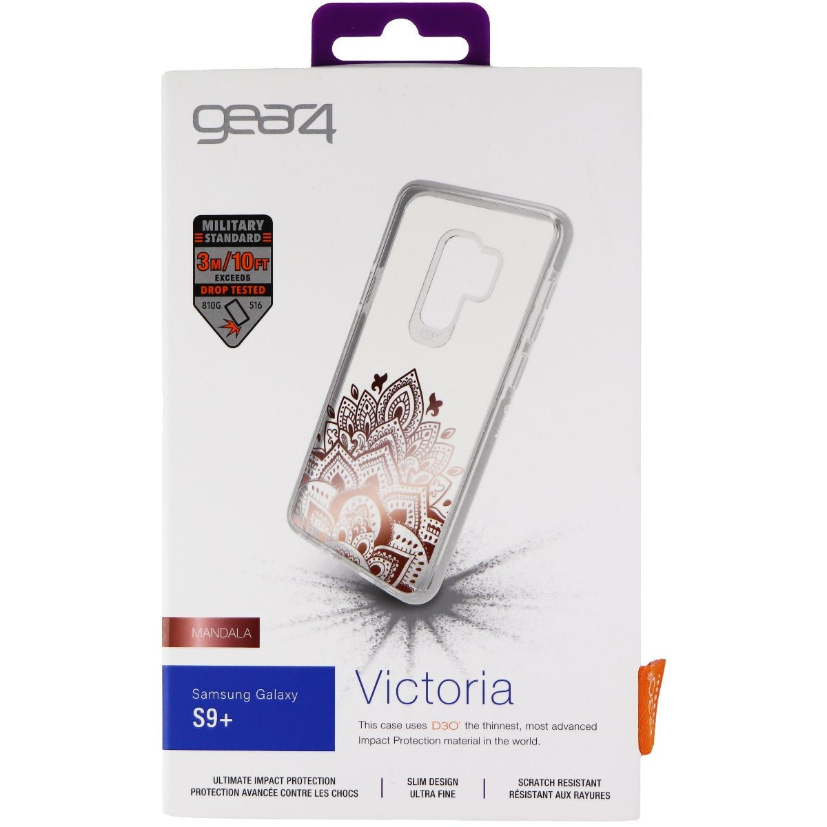 Custodia Gear4 Victoria Per Samsung Galaxy S9+ | Con Tecnologia D3O Antiurto, Design Piume
