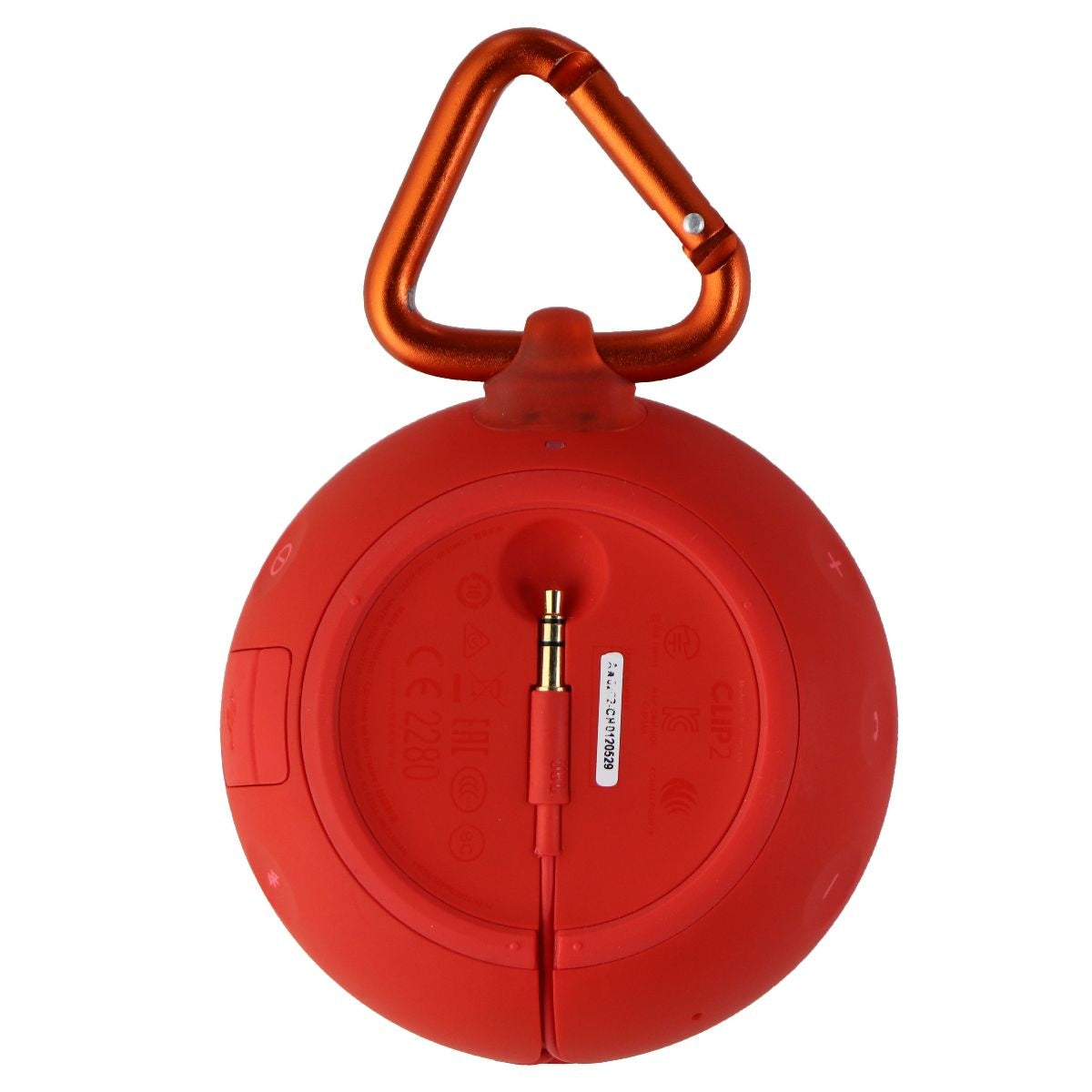 JBL Clip 2 Waterproof Portable Bluetooth Speaker - Red