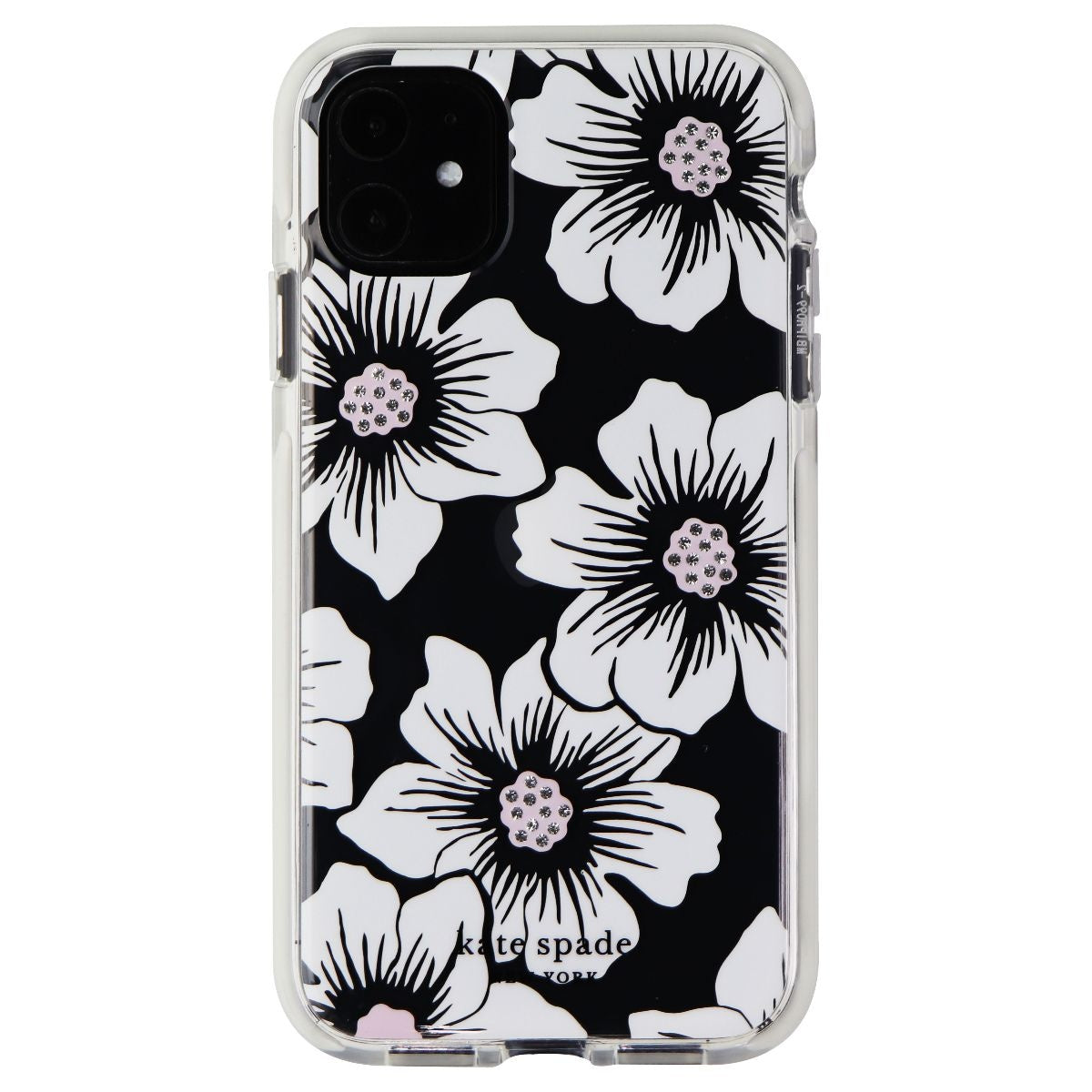 Kate Spade Defensive Hardshell Case for iPhone 11 (6.1-inch) - Hollyhock Flowers Cell Phone - Cases, Covers & Skins Kate Spade - Simple Cell Bulk Wholesale Pricing - USA Seller