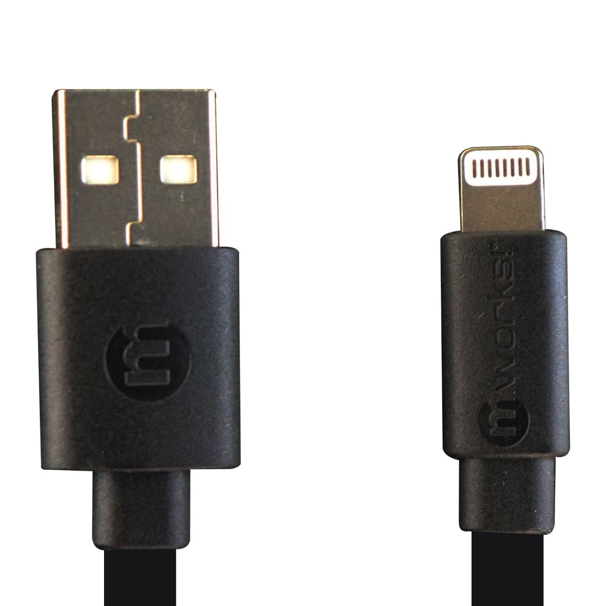mWorks mPower 6 Foot Flat Lightning 8-Pin Cable w/ 2.4A Wall Charger for iPhones Cell Phone - Chargers & Cradles mWorks! - Simple Cell Bulk Wholesale Pricing - USA Seller