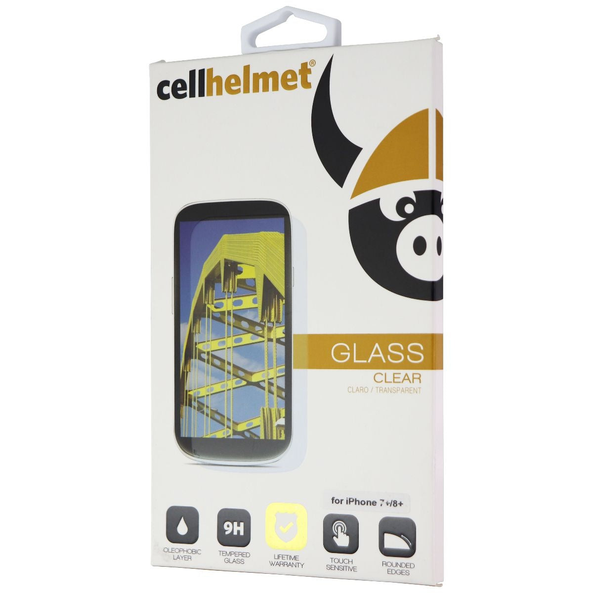 CellHelmet Tempered Glass for Apple iPhone 8 Plus & iPhone 7 Plus - Clear Cell Phone - Screen Protectors CellHelmet - Simple Cell Bulk Wholesale Pricing - USA Seller