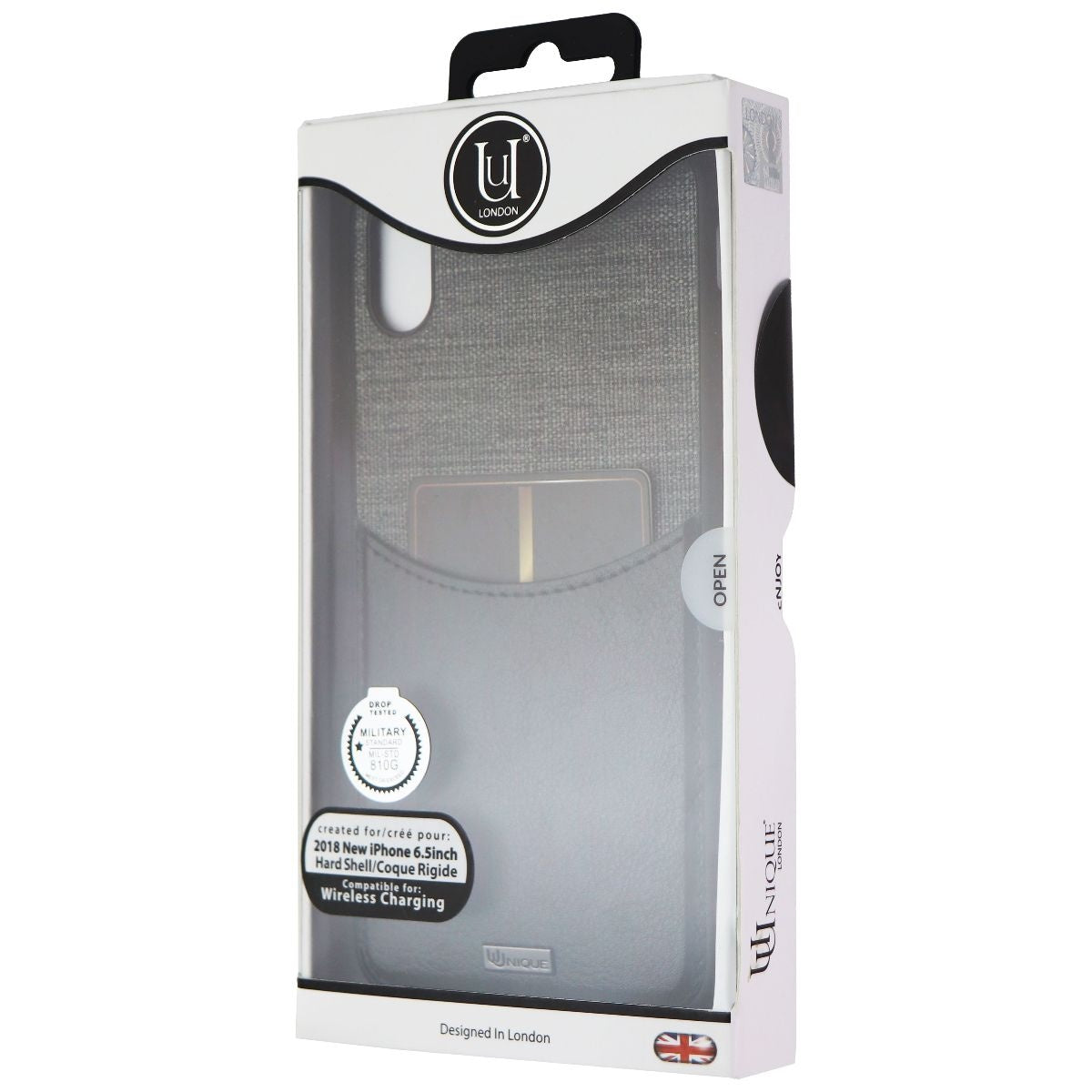 UUnique London Reflect Pocket Hard Shell Case for iPhone Xs Max - Gray/Black Cell Phone - Cases, Covers & Skins UUnique - Simple Cell Bulk Wholesale Pricing - USA Seller