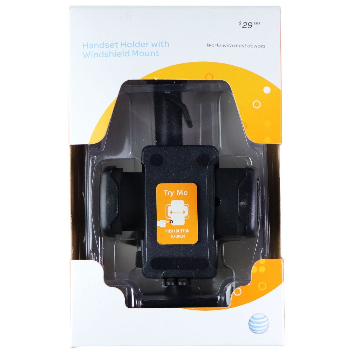 AT&T Smartphone Holder with Windshield Mount - Black (75103) Cell Phone - Mounts & Holders AT&T - Simple Cell Bulk Wholesale Pricing - USA Seller
