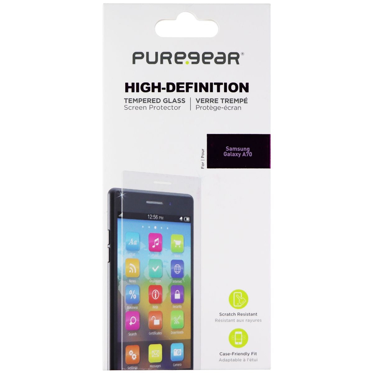 PureGear High Definition Tempered Glass Screen for Samsung Galaxy A70 - Clear Cell Phone - Screen Protectors PureGear - Simple Cell Bulk Wholesale Pricing - USA Seller