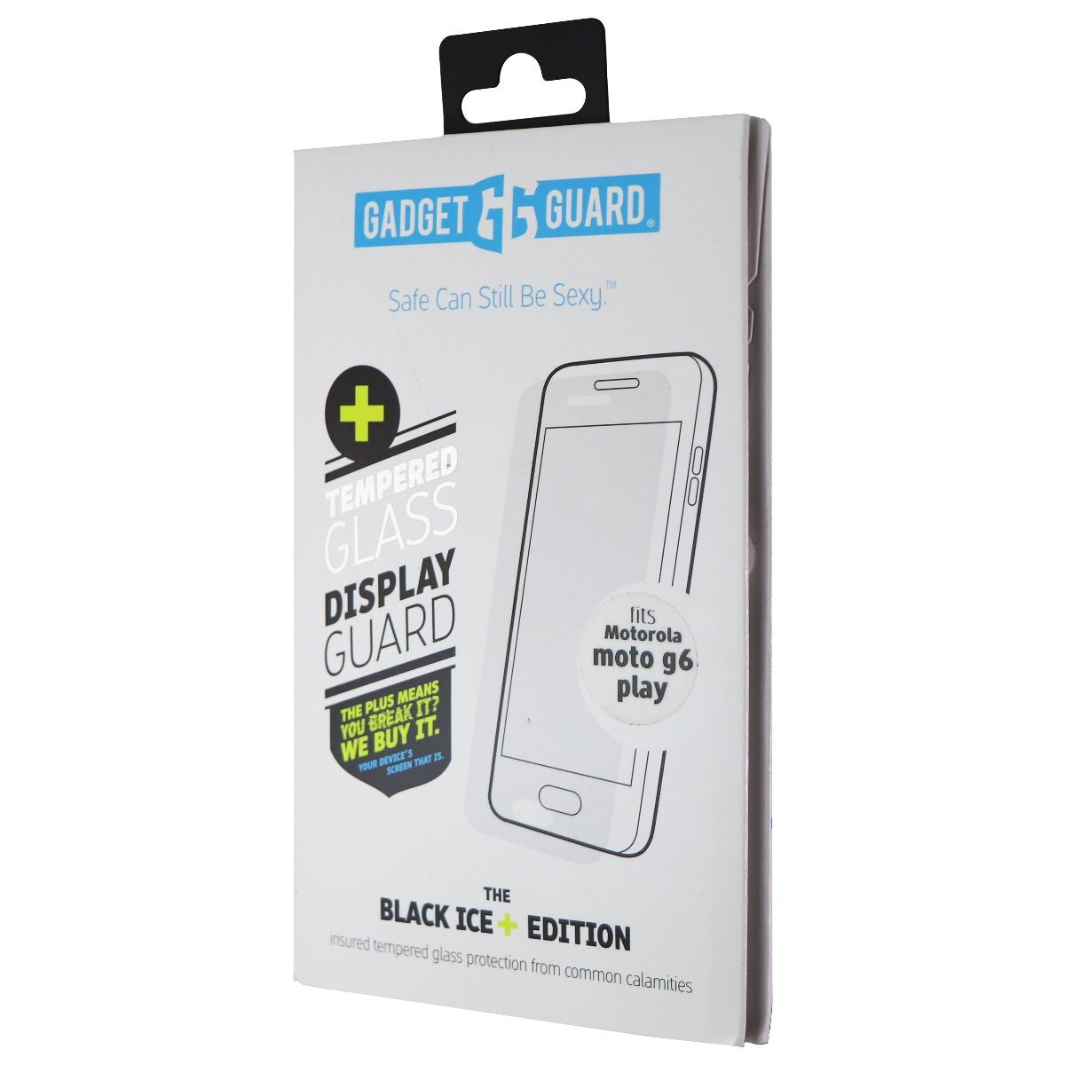 Gadget Guard (Black Ice+) Tempered Glass for Moto G6 Play - Clear Cell Phone - Screen Protectors Gadget Guard - Simple Cell Bulk Wholesale Pricing - USA Seller