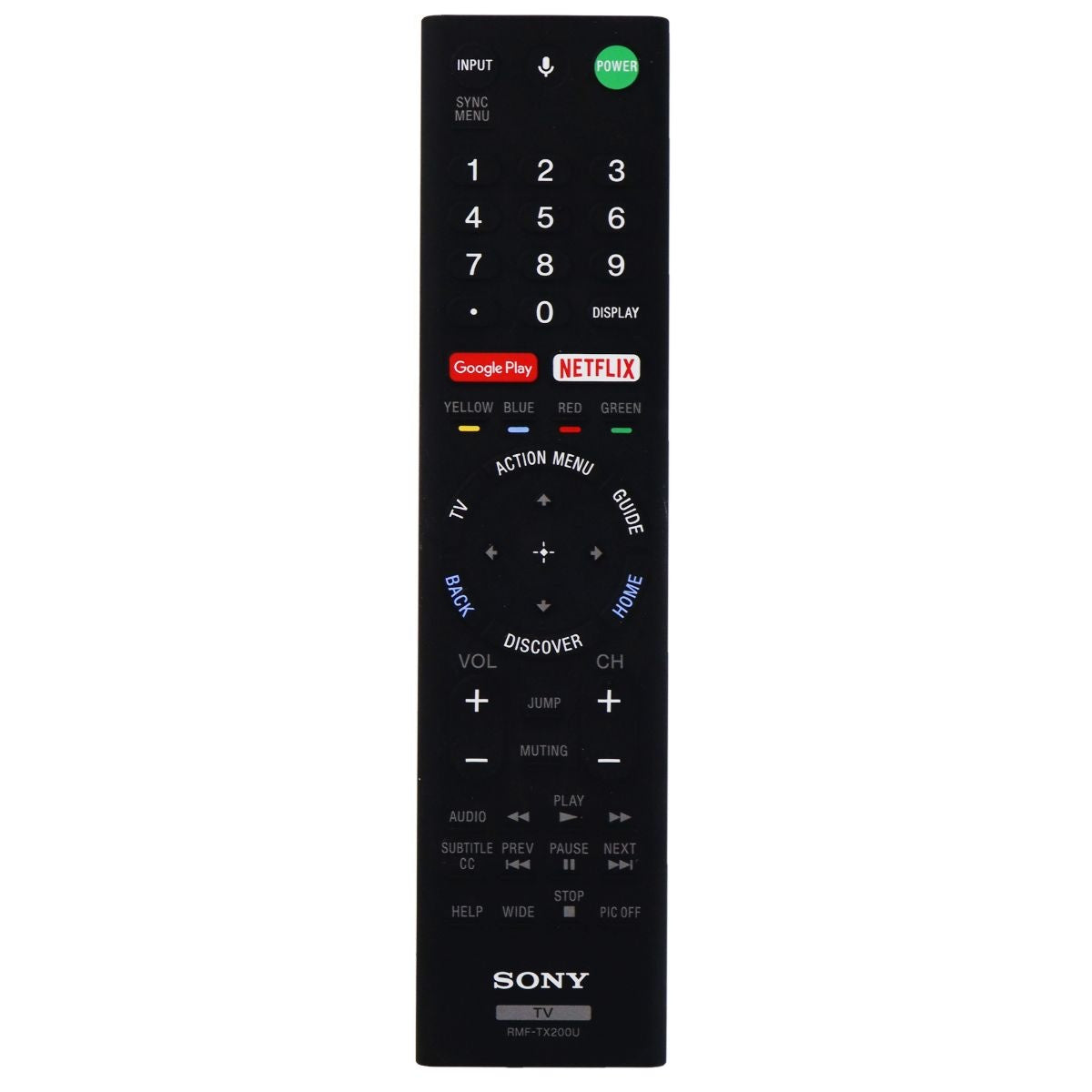 Sony Remote Control (RMF-TX200U) for Select Sony TVs - Black TV, Video & Audio Accessories - Remote Controls Sony - Simple Cell Bulk Wholesale Pricing - USA Seller