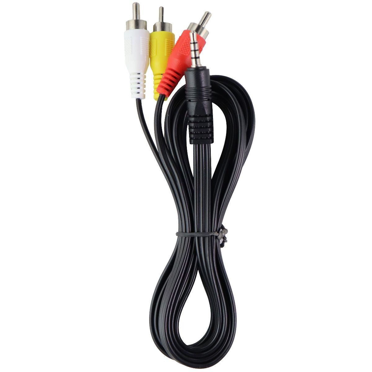 3 RCA Male to 3.5mm Male 6-Foot Cable Adapter Audio/Video Cable - Black Gaming/Console - Cables & Adapters Unbranded - Simple Cell Bulk Wholesale Pricing - USA Seller