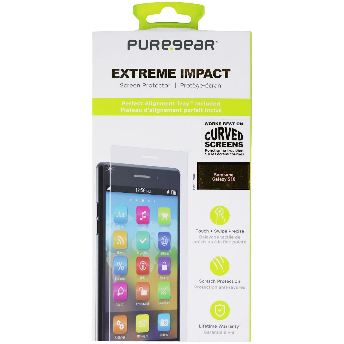 PureGear Shield Kit Extreme Impact Screen Protector for Galaxy S10 - Clear Cell Phone - Screen Protectors PureGear - Simple Cell Bulk Wholesale Pricing - USA Seller
