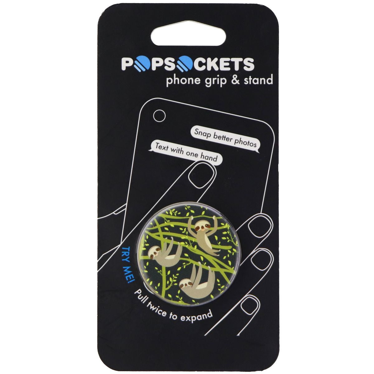 PopSockets Collapsible Grip & Stand for Phones and Tablets - Sloths - A - Lot Cell Phone - Mounts & Holders PopSockets - Simple Cell Bulk Wholesale Pricing - USA Seller
