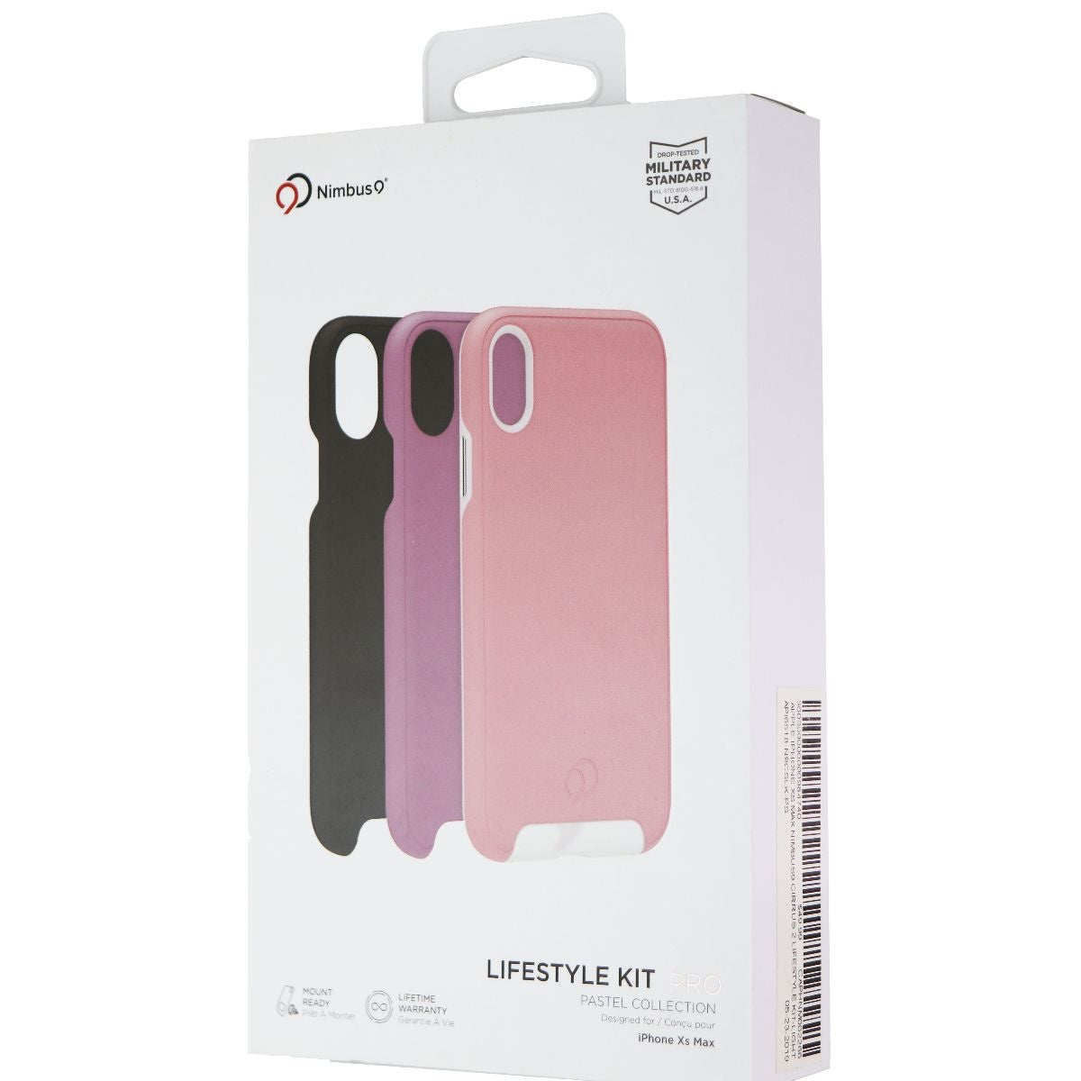 Nimbus9 LifeStyle Kit Pro Changeable Case for iPhone Xs Max - Pink/Purple/Black Cell Phone - Cases, Covers & Skins Nimbus9 - Simple Cell Bulk Wholesale Pricing - USA Seller