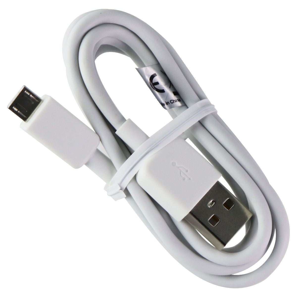 ZTE (3.3.-Foot) Micro-USB to USB Charge and Sync Cable - White Cell Phone - Cables & Adapters ZTE - Simple Cell Bulk Wholesale Pricing - USA Seller