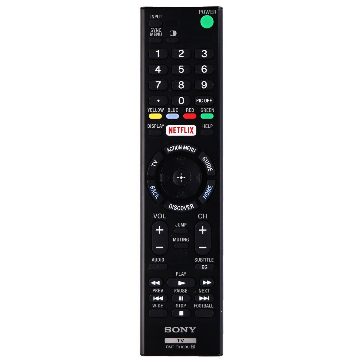 Sony Remote Control (RMT-TX100U) for Select Sony TVs - Black TV, Video & Audio Accessories - Remote Controls Sony - Simple Cell Bulk Wholesale Pricing - USA Seller