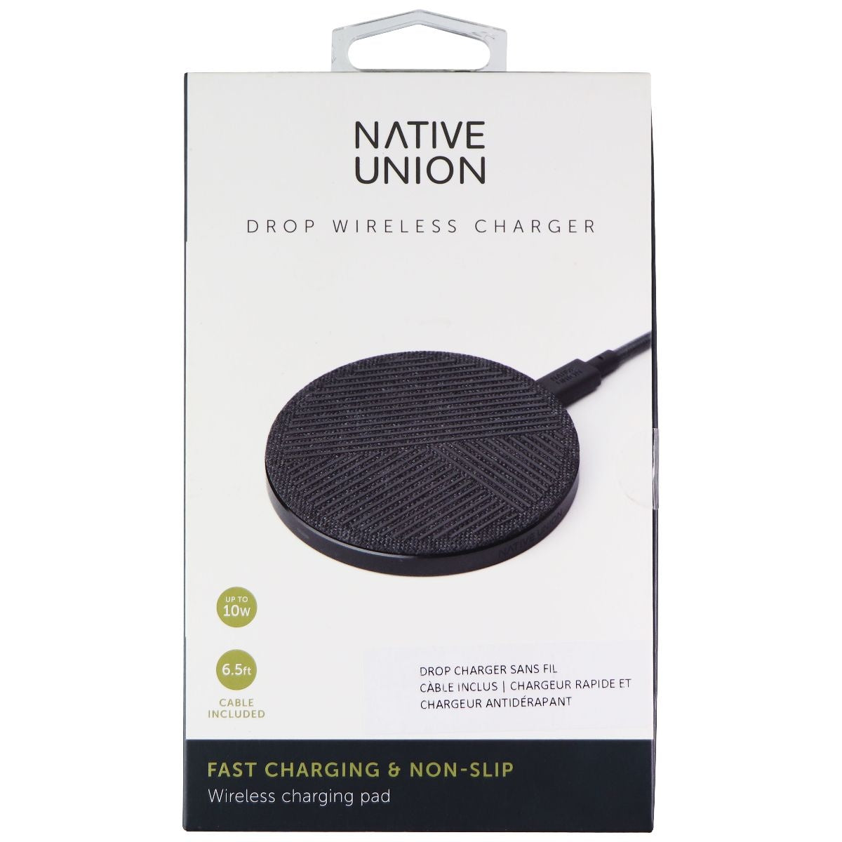 Native Union 10W Drop Wireless Charging Pad - Slate Gray - DROP-GRY-FB Cell Phone - Chargers & Cradles Native Union - Simple Cell Bulk Wholesale Pricing - USA Seller