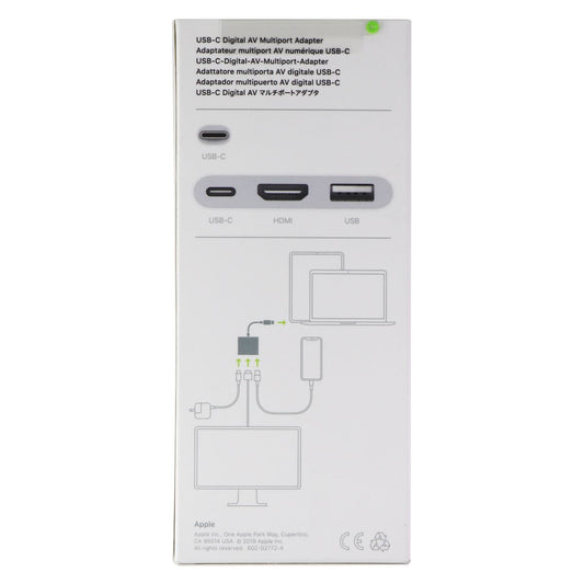 Apple USB-C Digital AV Multiport Adapter (A2119) - White (MUF82AM/A) Computer/Network - USB Cables, Hubs & Adapters Apple - Simple Cell Bulk Wholesale Pricing - USA Seller