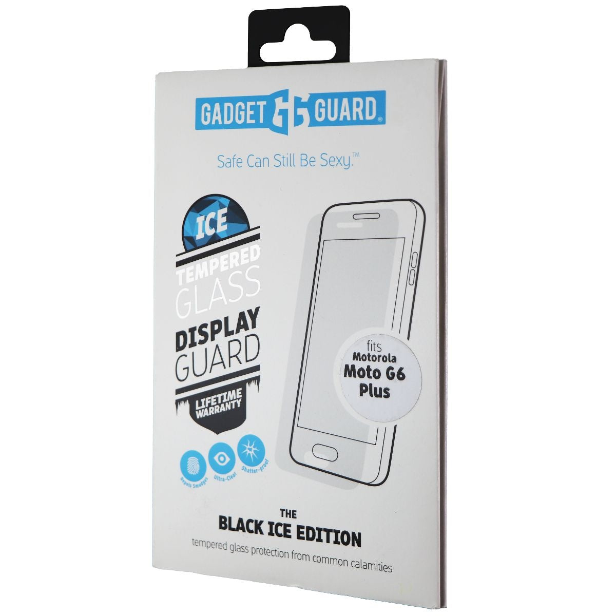 Gadget Guard Black Ice Tempered Glass for Motorola Moto G6 Plus - Clear Cell Phone - Screen Protectors Gadget Guard - Simple Cell Bulk Wholesale Pricing - USA Seller