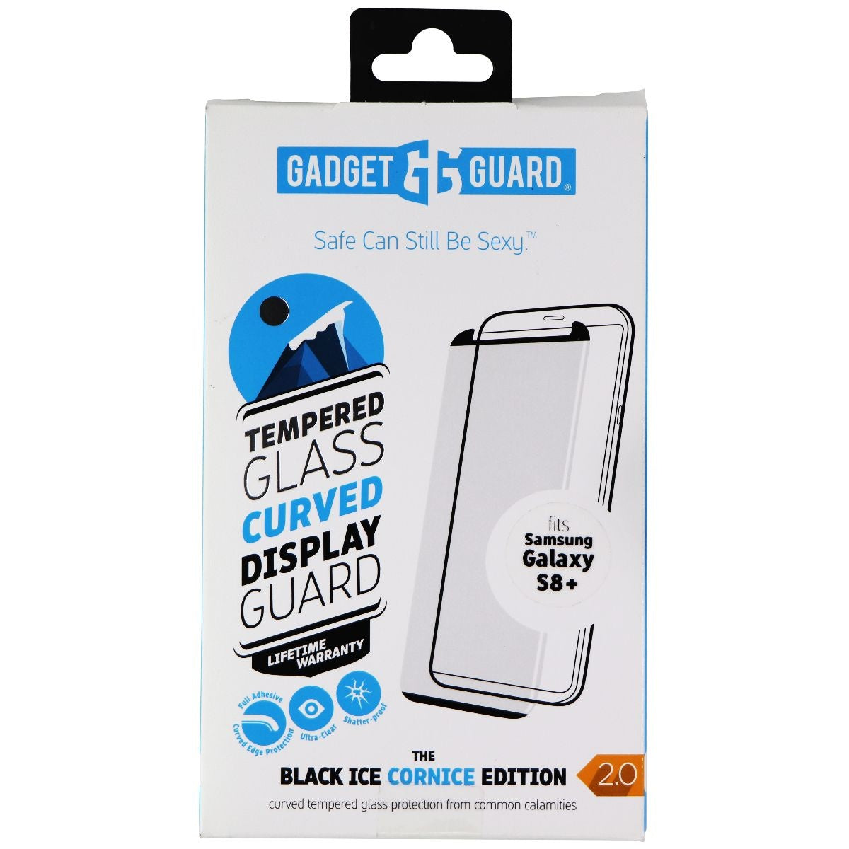 Gadget Guard Black Ice Cornice 2.0 Screen Protector for Samsung Galaxy (S8+) Cell Phone - Screen Protectors Gadget Guard - Simple Cell Bulk Wholesale Pricing - USA Seller