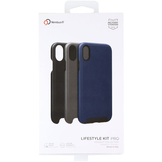Nimbus9 LifeStyle Kit Pro Case for iPhone Xs Max - Midnight Black/Gray/Blue