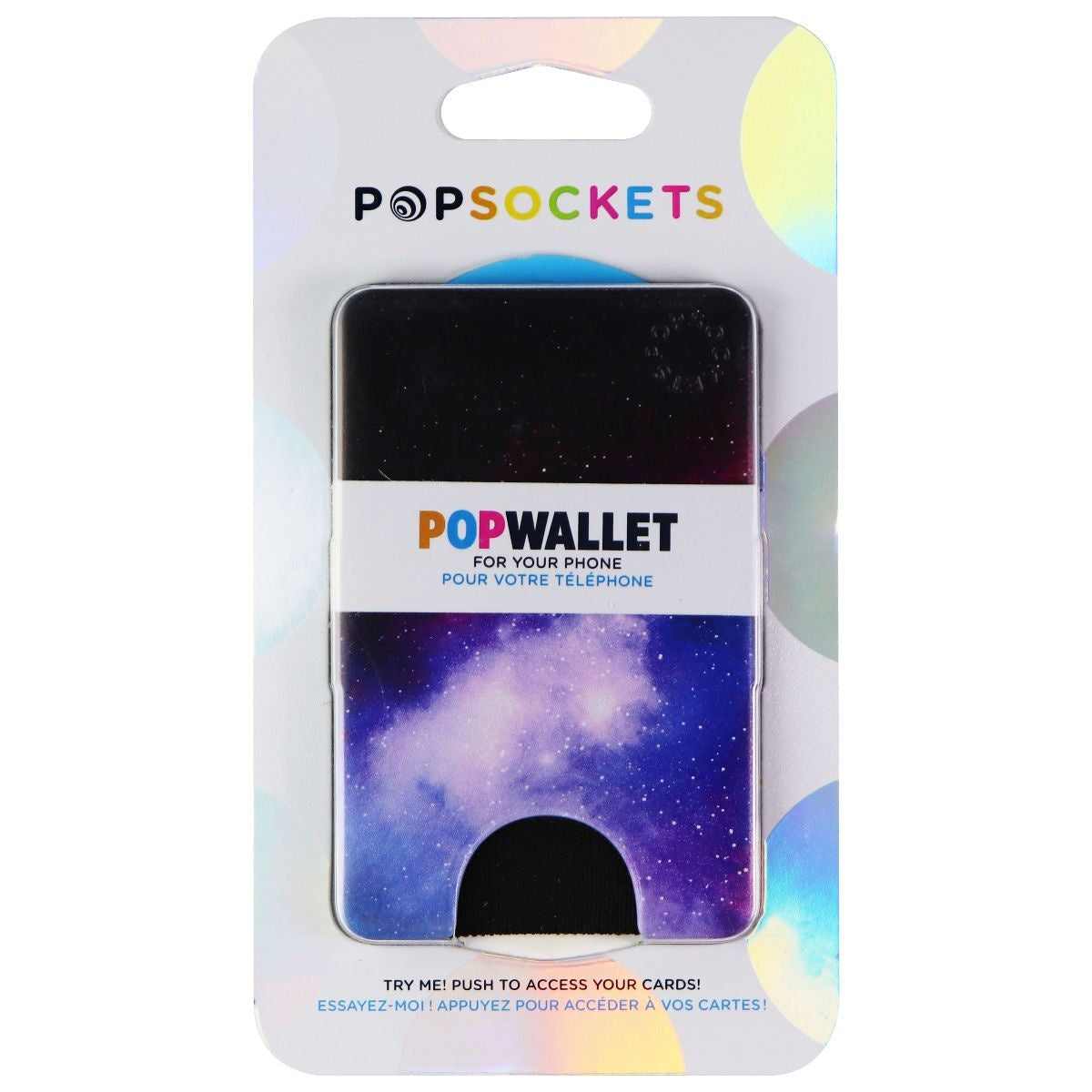 PopSockets PopWallet - Official Wallet for Smartphones and Tablets - Blue Galaxy Cell Phone - Mounts & Holders PopSockets - Simple Cell Bulk Wholesale Pricing - USA Seller