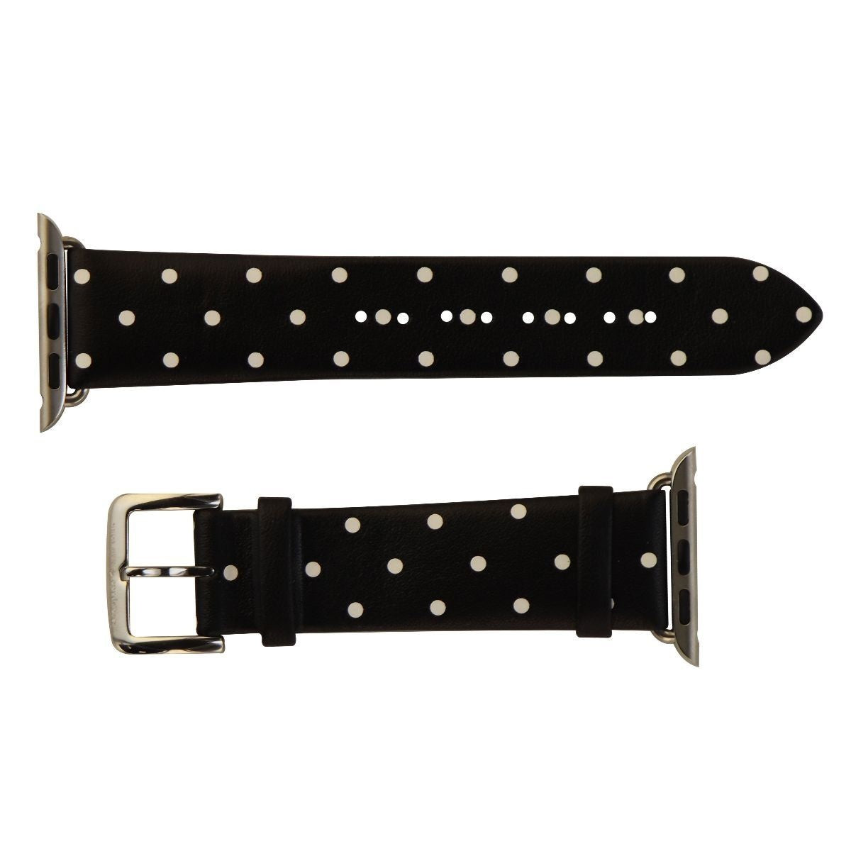 Kate Spade Leather Band for 38mm & 40mm Apple Watch - Black White Polka Dot Smart Watch Accessories - Watch Bands Kate Spade - Simple Cell Bulk Wholesale Pricing - USA Seller